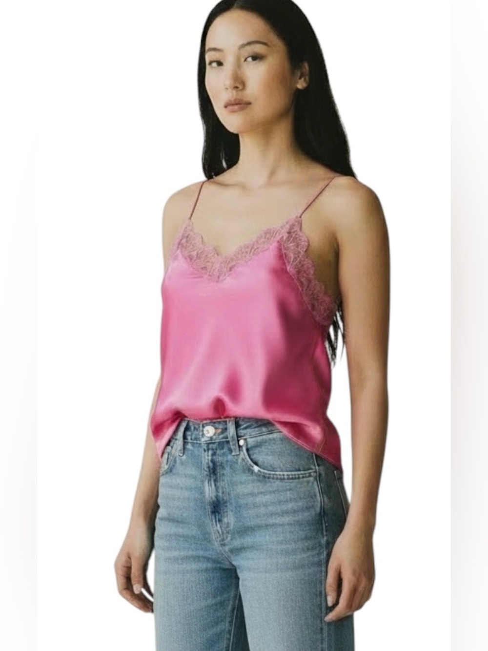 Victoria’s Secret Pink Satin Cami Slip Top 90s Sz M